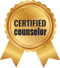 Certified student counselors golden badge