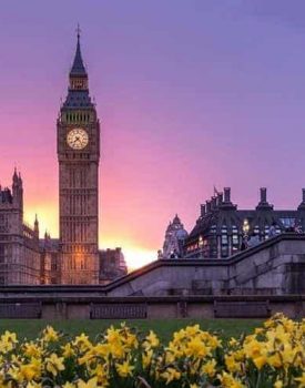 London skyline where many students go to study in UK